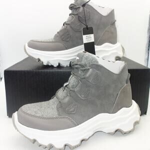 NEW Sorel Kinetic Breakthru Caribou Sneaker Boots Quarry Gray Women's 7.5